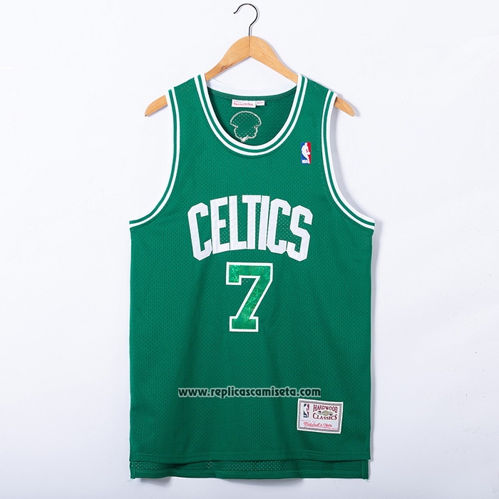 Camiseta Boston Celtics Jaylen Brown #7 Snakeskin Hardwood Classics 2021 Verde